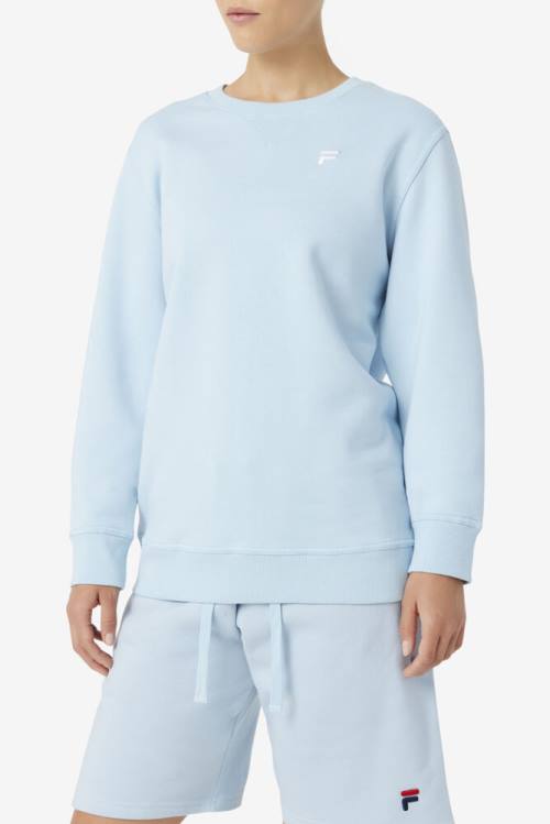 Light Blue Men's Fila Kieve Sweatshirts | Fila735MR