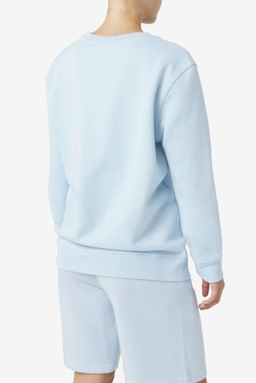 Light Blue Men's Fila Kieve Sweatshirts | Fila735MR