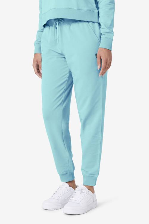 Light Blue / Navy Women's Fila Emersyn Jogger Pants | Fila280TL