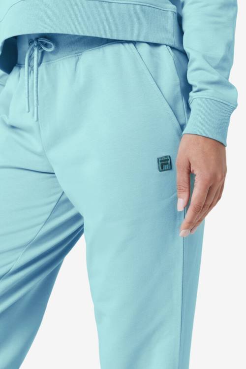 Light Blue / Navy Women's Fila Emersyn Jogger Pants | Fila280TL