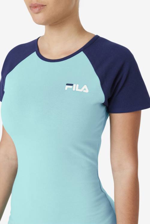 Light Blue / Navy Women's Fila Kyra Dress | Fila380BZ