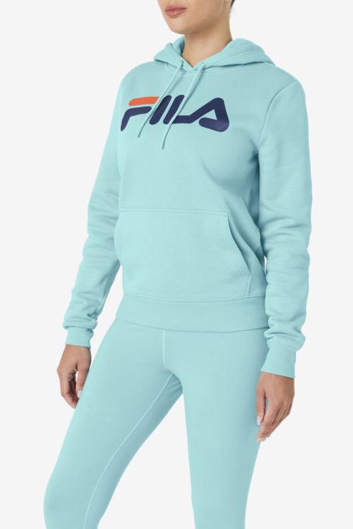 Light Blue / Navy Women's Fila Lucy Hoodie | Fila705KN