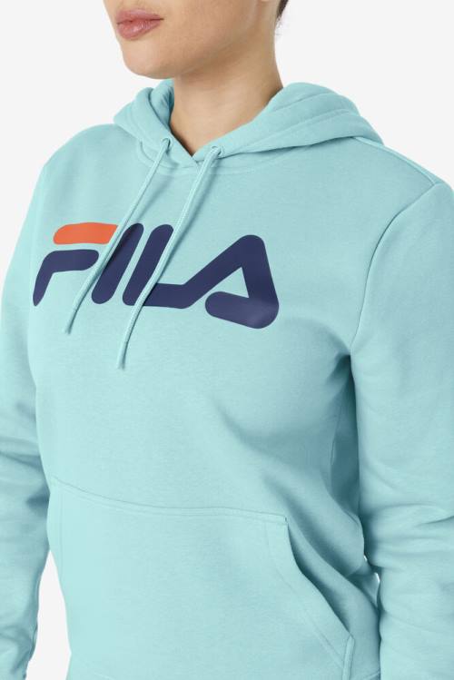 Light Blue / Navy Women's Fila Lucy Hoodie | Fila705KN