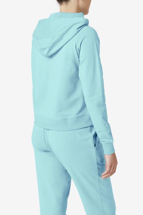 Light Blue / Navy Women's Fila Valeria Hoodie | Fila476XA