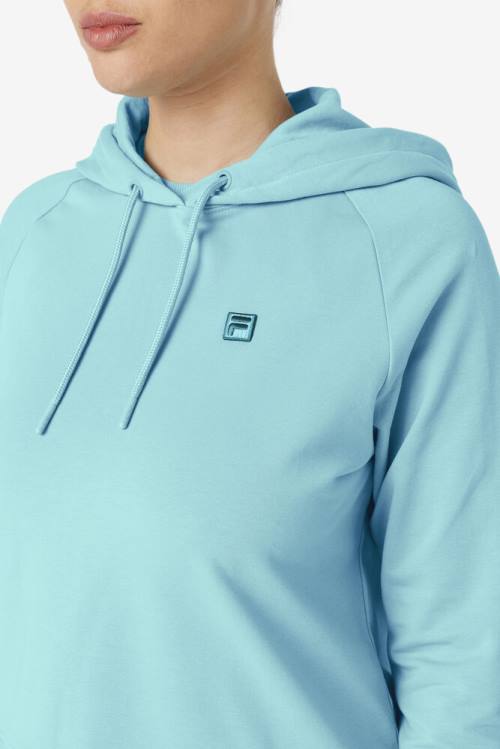 Light Blue / Navy Women's Fila Valeria Hoodie | Fila476XA