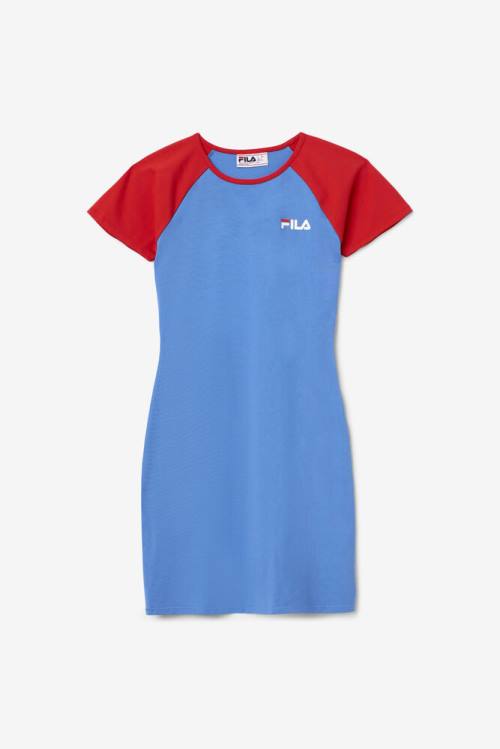 Light Blue / Red Women\'s Fila Kyra Dress | Fila326CW