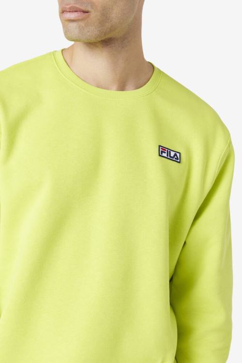 Light Green Men's Fila Garran Crew Sweatshirts | Fila285PA