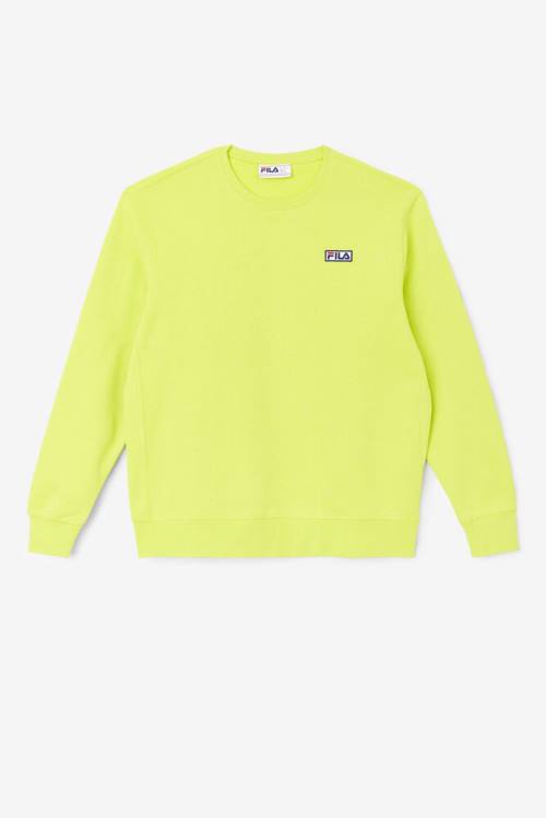 Light Green Men\'s Fila Garran Crew Sweatshirts | Fila285PA