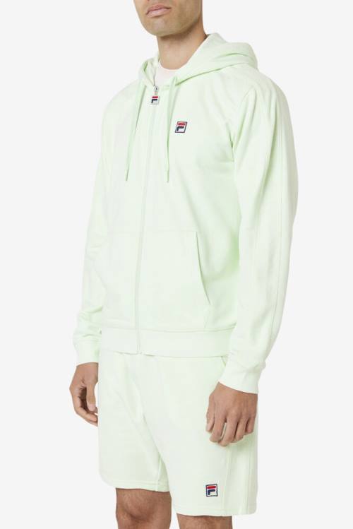 Light Green Men's Fila Joey Full Zip Hoodie | Fila621HK