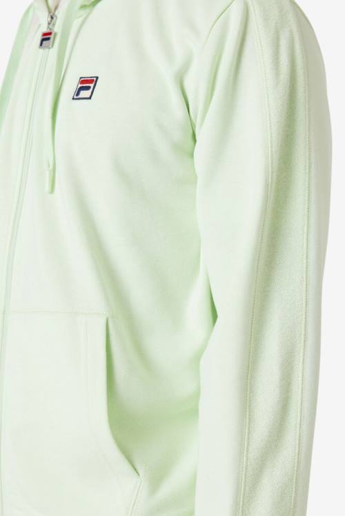 Light Green Men's Fila Joey Full Zip Hoodie | Fila621HK