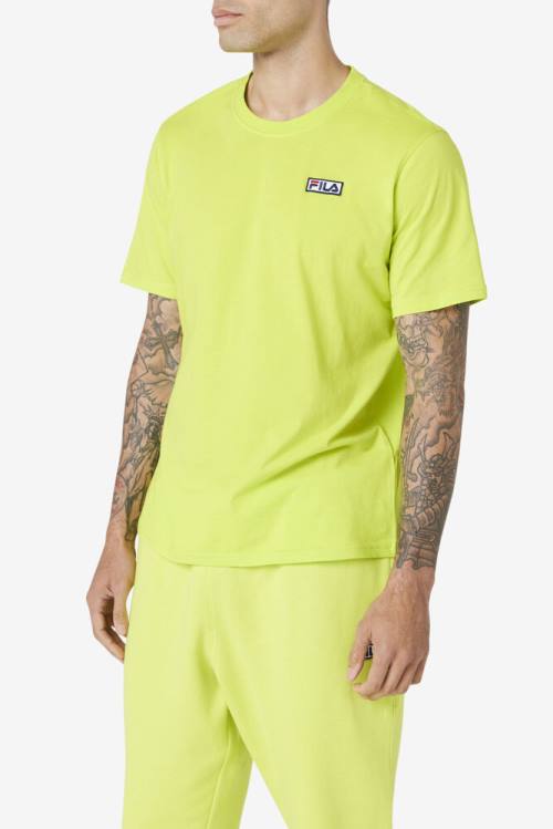 Light Green Men's Fila Skylar Tee T Shirts | Fila794UQ