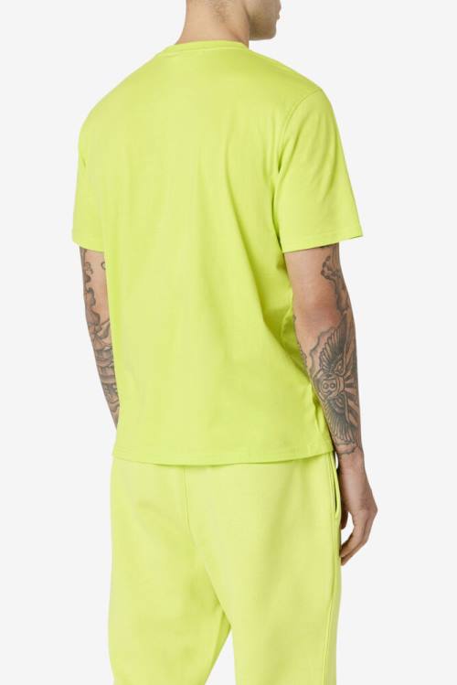 Light Green Men's Fila Skylar Tee T Shirts | Fila794UQ