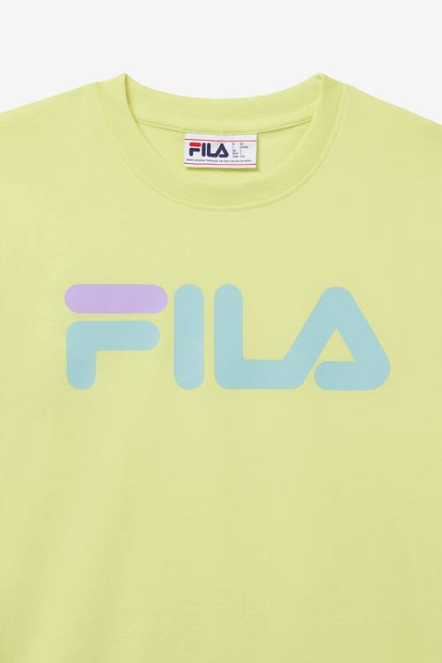 Light Green Yellow Men's Fila Eagle Tee T Shirts | Fila460KC