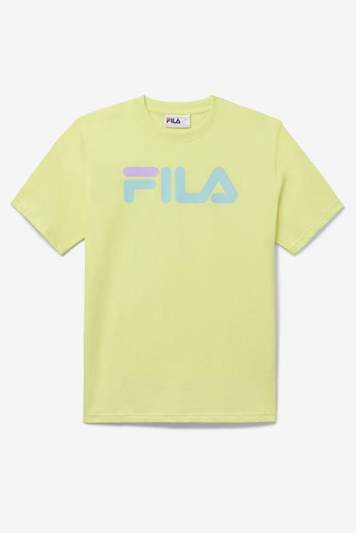 Light Green Yellow Men\'s Fila Eagle Tee T Shirts | Fila460KC