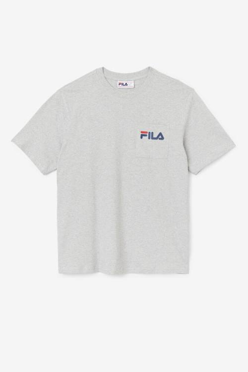 Light Grey Men\'s Fila Curtis Pocket Tee T Shirts | Fila726RK