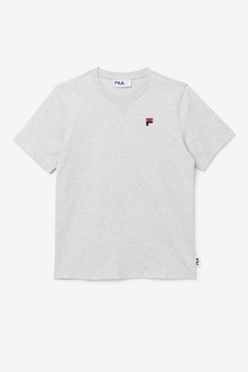 Light Grey Men\'s Fila Derion Tee T Shirts | Fila401RM