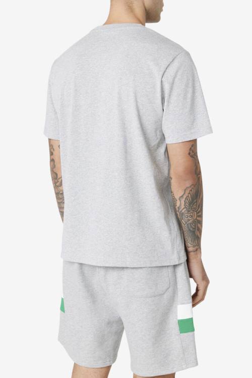 Light Grey Men's Fila Derzan Tee T Shirts | Fila276GX