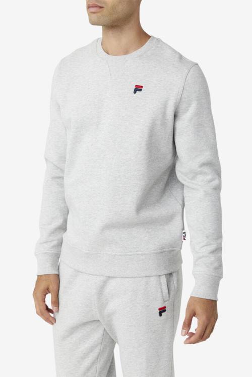 Light Grey Men's Fila Kieve Sweatshirts | Fila251DE