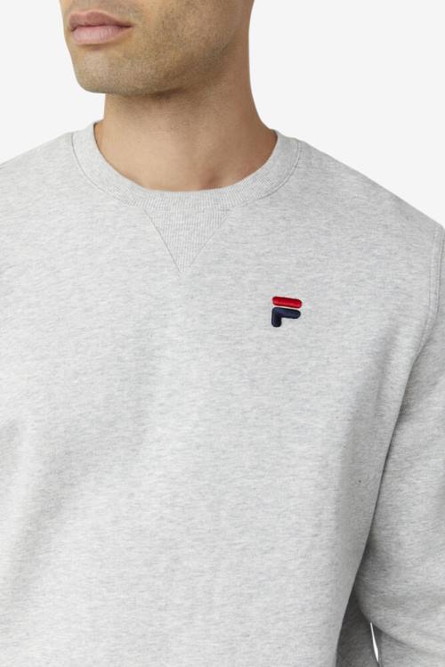 Light Grey Men's Fila Kieve Sweatshirts | Fila251DE