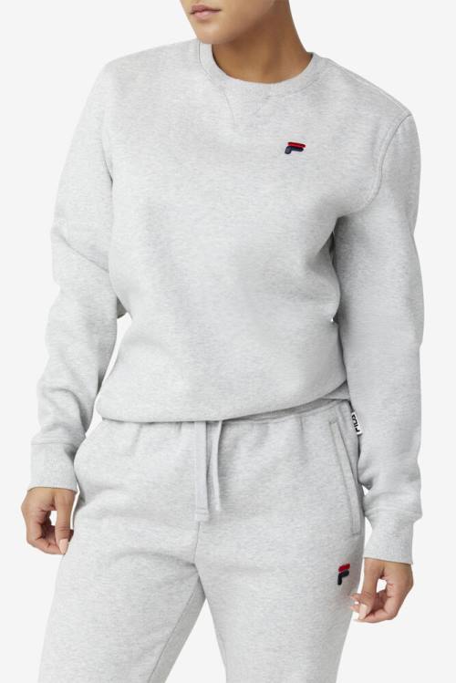 Light Grey Men's Fila Kieve Sweatshirts | Fila251DE