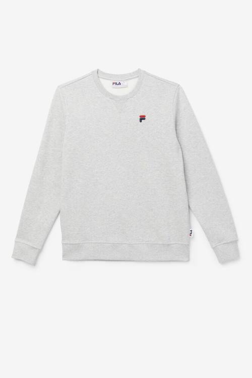 Light Grey Men\'s Fila Kieve Sweatshirts | Fila251DE