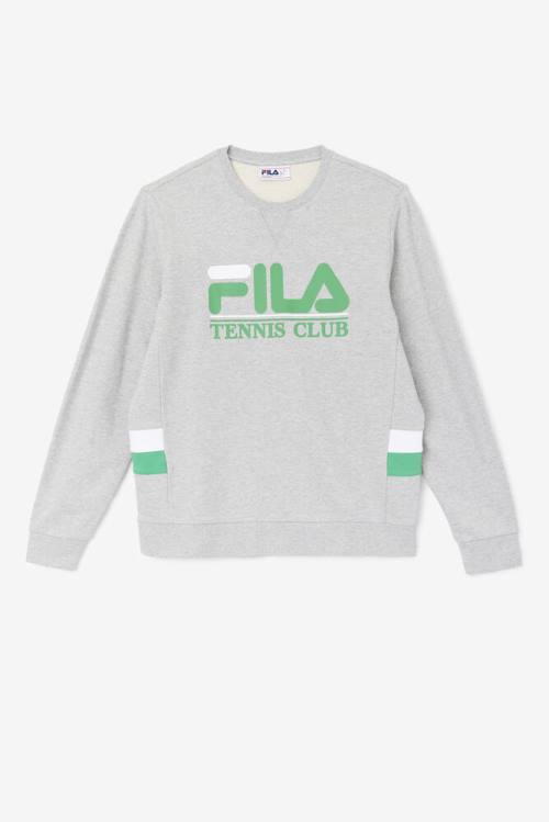 Light Grey / White Men\'s Fila Ameh Sweatshirts | Fila512GT