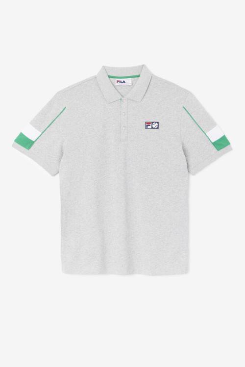 Light Grey / White Men\'s Fila Coda Polo | Fila193WF