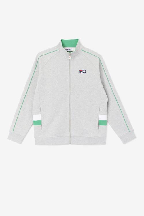 Light Grey / White Men\'s Fila Sutton Track Jackets | Fila720XG