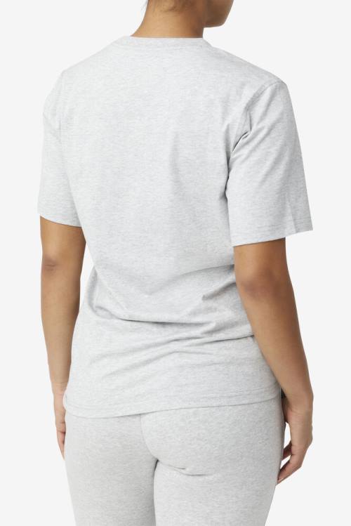 Light Grey Women's Fila Derion Tee T Shirts | Fila075TH