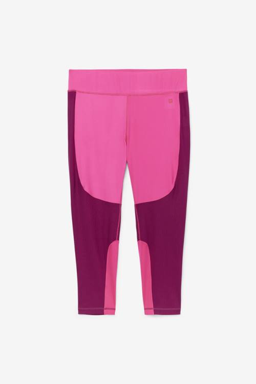 Light Pink / Purple Women\'s Fila Forza Textured Long Leggings | Fila634YV