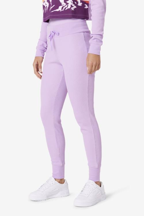 Light Purple Women's Fila Jordyn Thermal Jogger Pants | Fila196PH