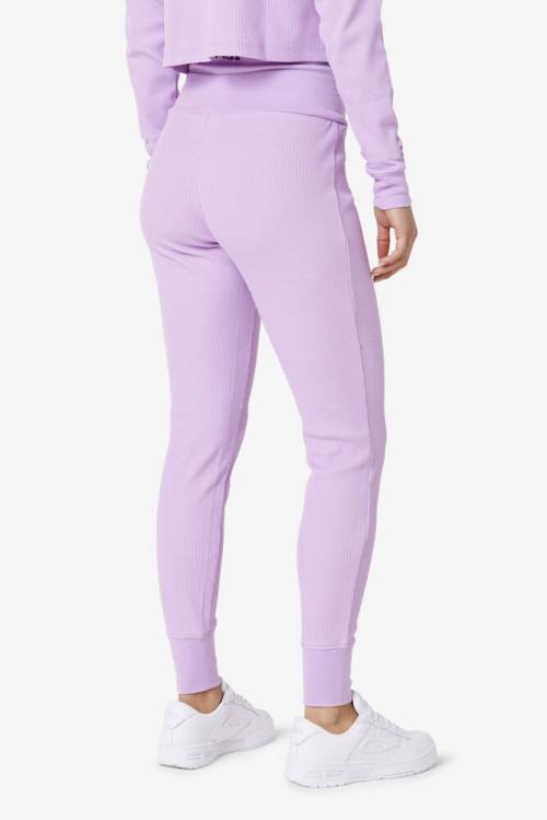 Light Purple Women's Fila Jordyn Thermal Jogger Pants | Fila196PH