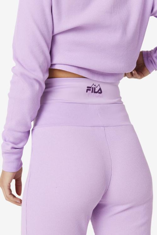 Light Purple Women's Fila Jordyn Thermal Jogger Pants | Fila196PH