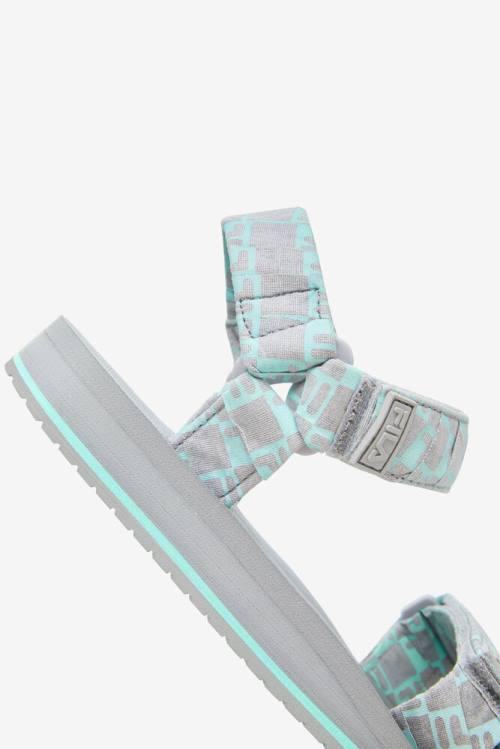 Light Turquoise Men's Fila Drifter Ts Bandana Sandals | Fila064QL