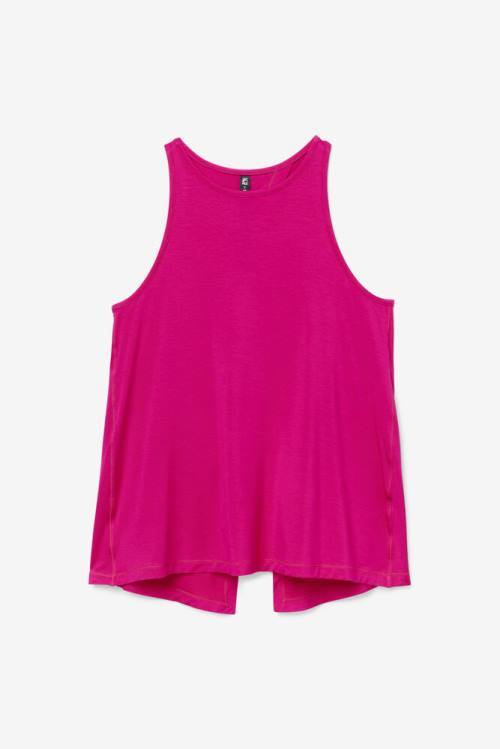 Light pink Women\'s Fila Fi-lux Open Back Tank Sports Tops | Fila146VN