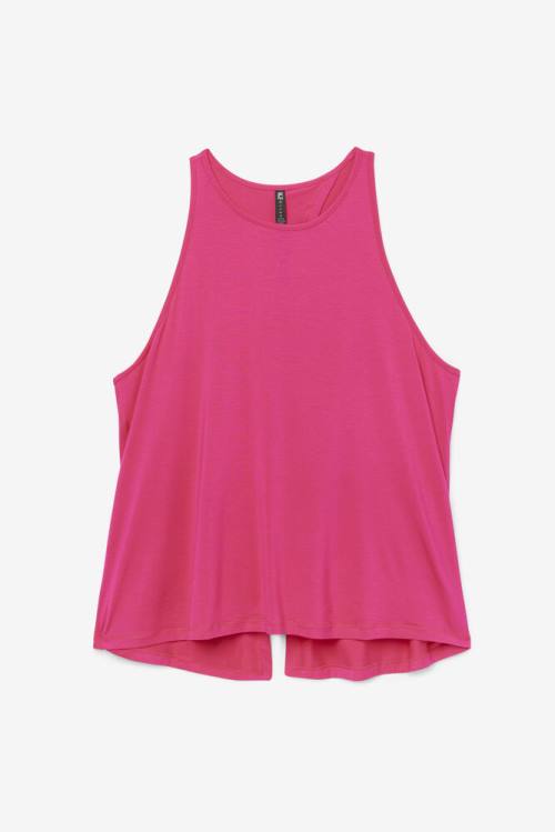 Light pink Women\'s Fila Fi-lux Open Back Tank Sports Tops | Fila812DH