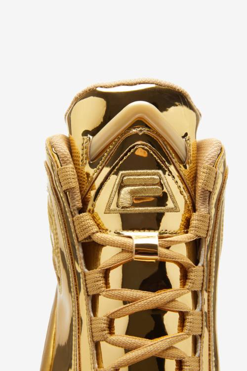 Metal Gold Men's Fila Grant Hill 2 Metallic Sneakers | Fila560UP