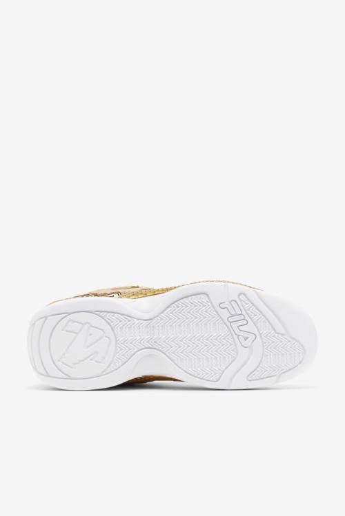 Metal Gold Women's Fila Grant Hill 3 Metallic Sneakers | Fila657TV