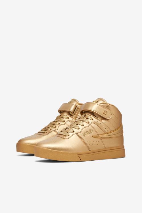 Metal Gold Women's Fila Vulc 13 Metallic Sneakers | Fila296LP