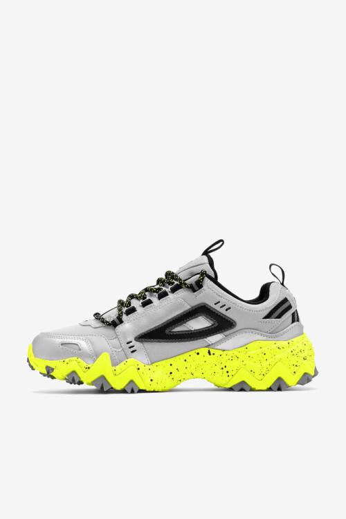 Metal Silver / Black / Yellow Women's Fila Oakmont TR Sneakers | Fila920VX