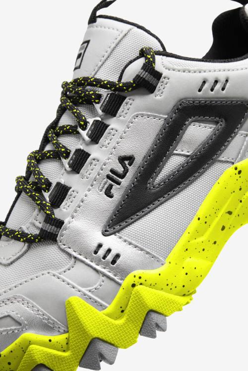 Metal Silver / Black / Yellow Women's Fila Oakmont TR Sneakers | Fila920VX