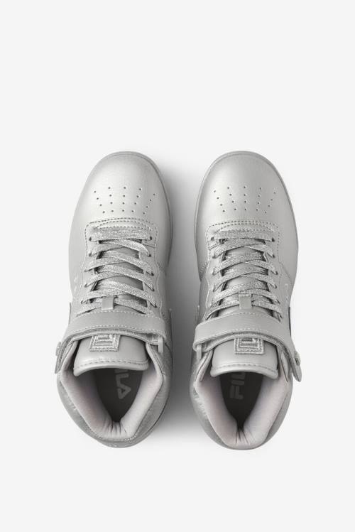 Metal Silver Women's Fila Vulc 13 Metallic Sneakers | Fila356FS