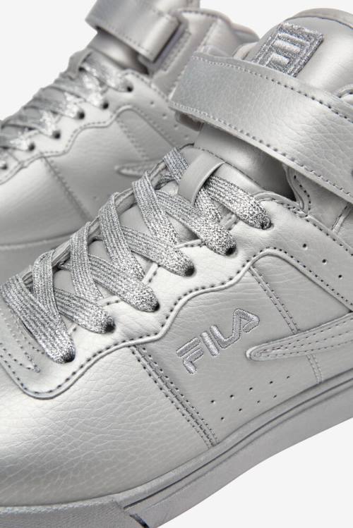 Metal Silver Women's Fila Vulc 13 Metallic Sneakers | Fila356FS