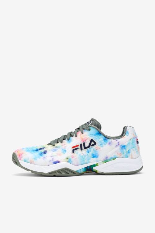 Multicolor / White / Green Men's Fila Axilus 2 Energized Tennis Shoes | Fila297MH