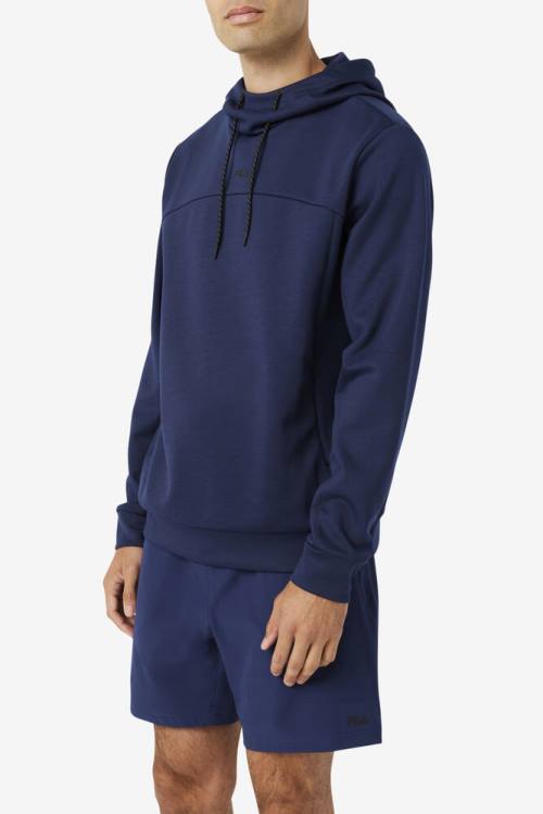 Navy / Black Men's Fila Aadheen Hoodie | Fila623WN