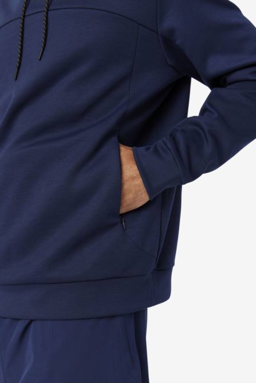 Navy / Black Men's Fila Aadheen Hoodie | Fila623WN