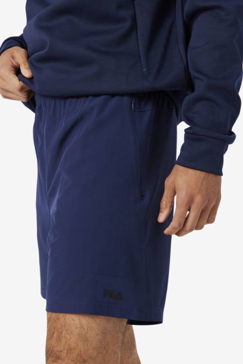 Navy / Black Men's Fila Finula Shorts | Fila738TM