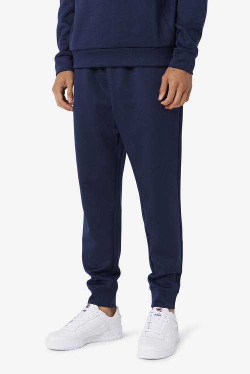 Navy / Black Men's Fila Himmat Jogger Pants | Fila039FN