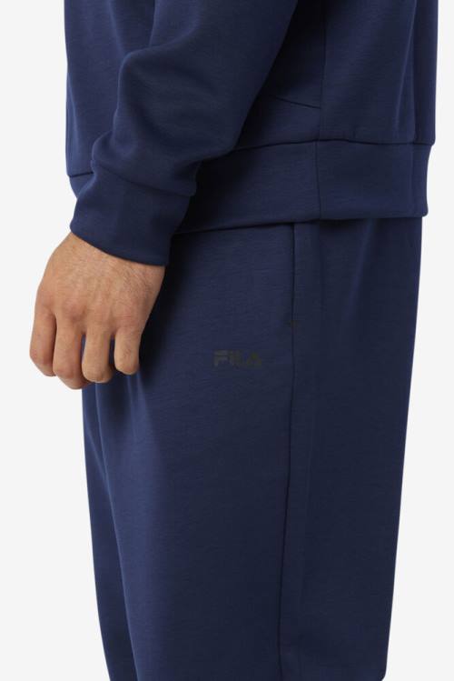 Navy / Black Men's Fila Himmat Jogger Pants | Fila039FN