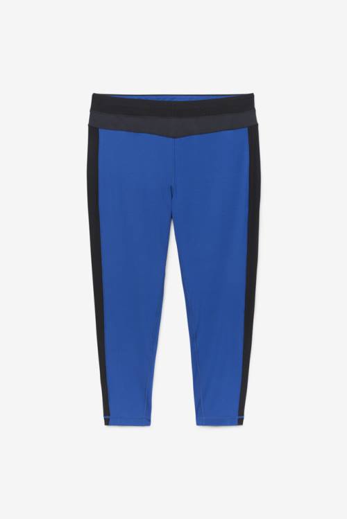 Navy / Black Women\'s Fila Forza Texture High Waist Leggings | Fila028WR